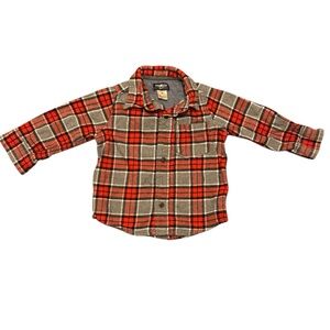 Warm Flannel Toddler Button Down Shirt